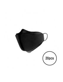 [A3] Teddy Bear 3D Color Mask L Size - 20pcs #Black