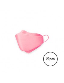 [A3] Teddy Bear 3D Color Mask L Size - 20pcs #Pink