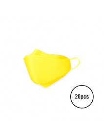 [A3] Teddy Bear 3D Color Mask XL Size - 20pcs #Yellow