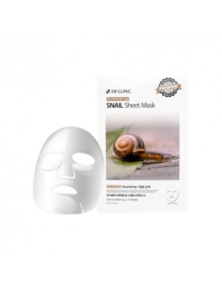 [3W CLINIC] Essential Up Sheet Mask - 1Pack (10ea) #Snail