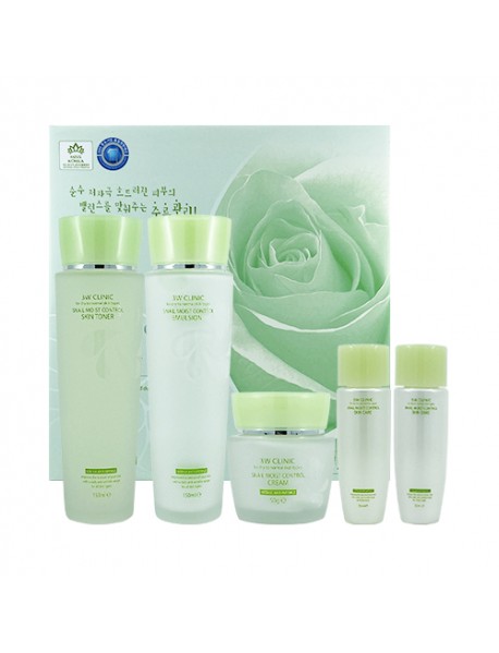 [3W CLINIC] Snail Moist Control Skin Care Set - 1Pack (5items)
