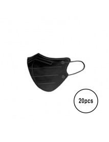 [A3] Teddy Bear Bird Beak Type Color Mask L Size - 20pcs #Black
