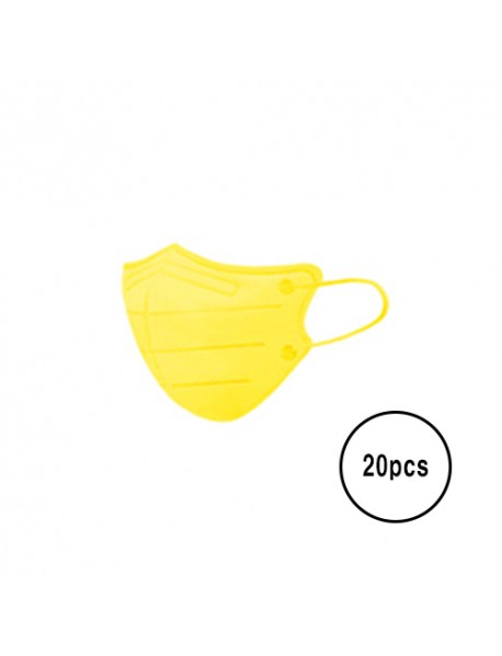 [A3] Teddy Bear Bird Beak Type Color Mask L Size - 20pcs #Yellow