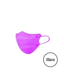 [A3] Teddy Bear Bird Beak Type Color Mask L Size - 20pcs #Purple