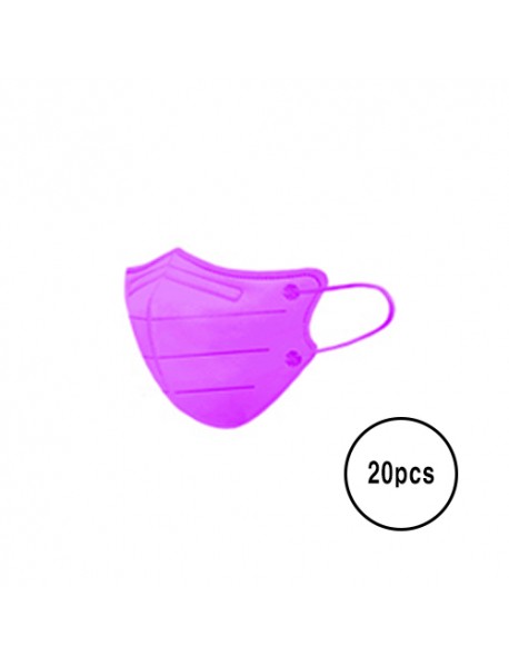 [A3] Teddy Bear Bird Beak Type Color Mask L Size - 20pcs #Purple