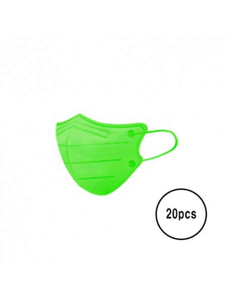 [A3] Teddy Bear Bird Beak Type Color Mask L Size - 20pcs #Green