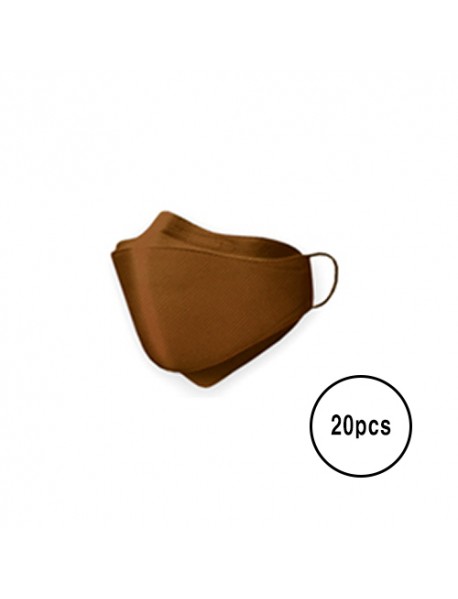 [A3] Teddy Bear 3D Color Mask L Size - 20pcs #Brown
