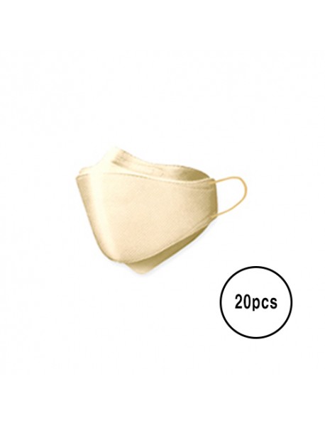 [A3] Teddy Bear 3D Color Mask L Size - 20pcs #Beige