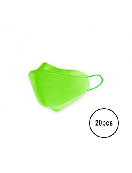 [A3] Teddy Bear 3D Color Mask L Size - 20pcs #Green