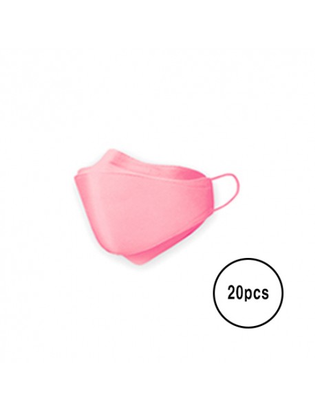 [A3] Teddy Bear 3D Color Mask L Size - 20pcs #Pink