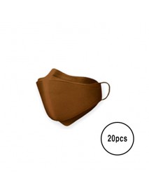 [A3] Teddy Bear 3D Color Mask XL Size - 20pcs #Brown