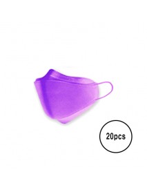 [A3] Teddy Bear 3D Color Mask XL Size - 20pcs #Purple