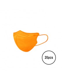 [A3] Teddy Bear Bird Beak Type Kids Color Mask - 20pcs #Orange
