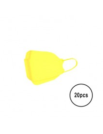 [A3] Teddy Bear 3D Kids Color Mask - 20pcs #Yellow