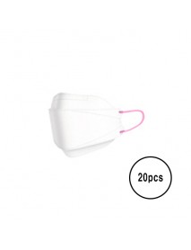 [A3] Teddy Bear 3D Kids Color Ear Band Mask - 20pcs #Pink