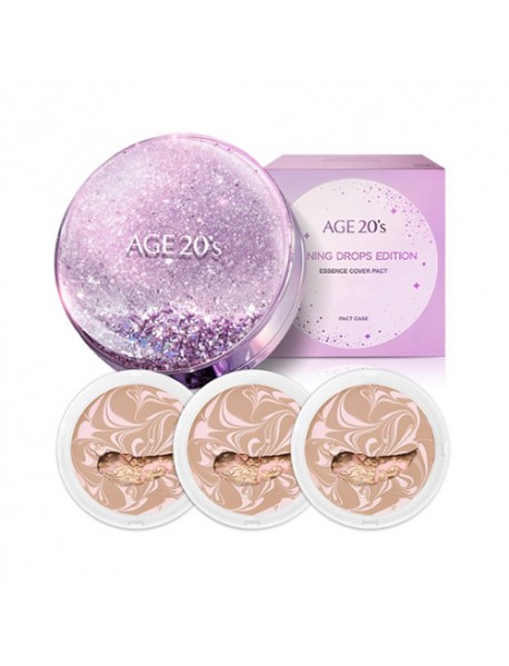 [AGE 20S_DP] Essence Cover Pact Shining Drops Edition - 1Pack (12.5g x 3ea) #21 Pink Latte / Case damaged