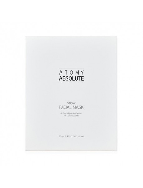 (ATOMY) Absolute Snow Facial Mask - 1Pack (20g x 5ea)