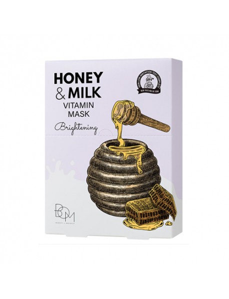 (BOM) Honey & Milk Vitamin Mask Brightening - 1Pack (25ml x 10ea)