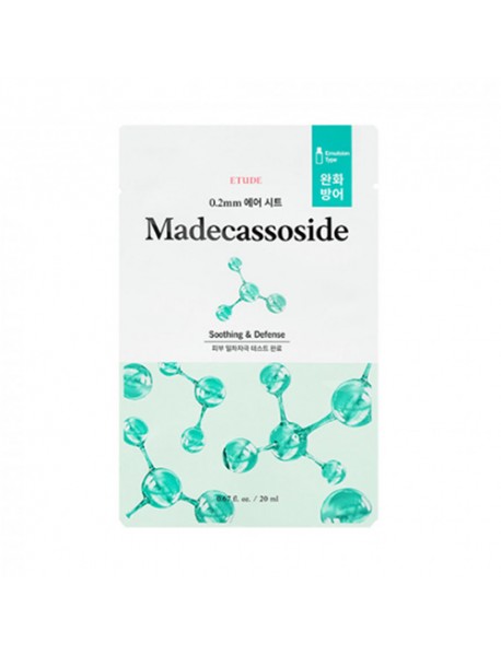 (ETUDE HOUSE) 0.2 Therapy Air Mask - 10pcs #Madecassoside (Renewal)
