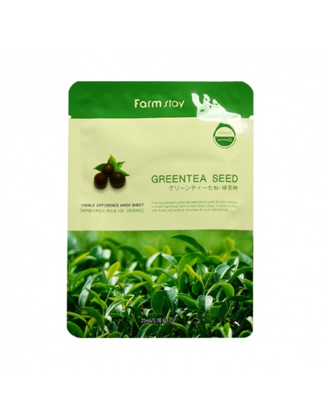[FARM STAY] Visible Difference Mask Sheet -1Pack (10pcs) #Greentea Seed