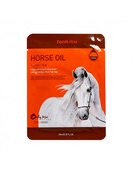 [FARM STAY] Visible Difference Mask Sheet -1Pack (10pcs) #Horse Oil