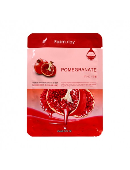 [FARM STAY] Visible Difference Mask Sheet -1Pack (10pcs) #Pomegranate