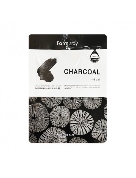 [FARM STAY] Visible Difference Mask Sheet -1Pack (10pcs) #Charcoal