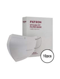 [FILTSON] Stylish Fit Filter Mask M Size - 10pcs #Light Gray
