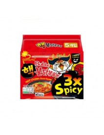 (SAMYANG) Haek (3x Spicy) Buldak Fire Fried Chicken Spicy Noodle - 1Pack (5ea) [★BUNDLE★]