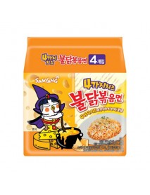 (SAMYANG) 4 Cheese Buldak Fire Fried Chicken Spicy Noodle - 1Pack (4ea) [★BUNDLE★]