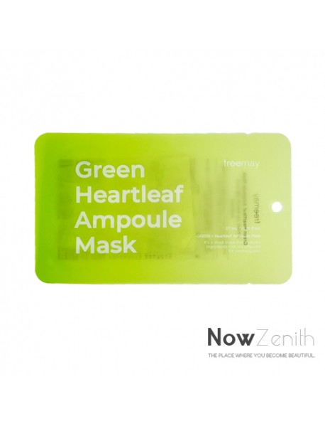 [FREEMAY] Green Heartleaf Ampoule Mask - 1Pack (27ml x 10ea)