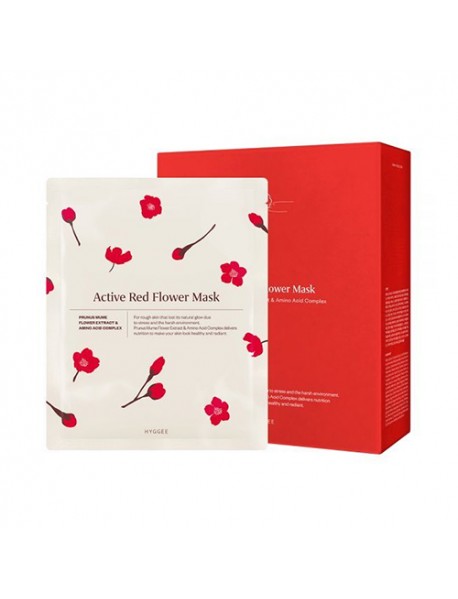 (HYGGEE) Active Red Flower Mask - 1Pack (30ml x 10ea)
