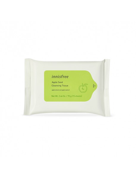 [INNISFREE] Apple Seed Cleansing Tissue - 1pack (15pcs)
