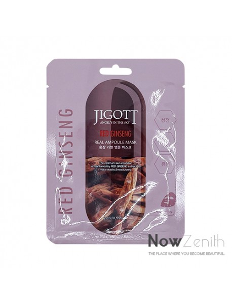 [JIGOTT] Real Ampoule Mask - 1Pack (27ml x 10ea) #Red Ginseng