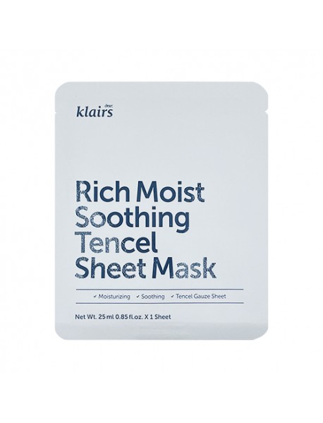 (KLAIRS) Dear, Klairs Rich Moist Soothing Tencel Sheet Mask - 25ml
