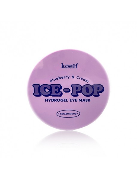 [KOELF_$1] Bluberry & Cream Ice Pop Hydrogel Eye Mask - 1Pack (60pcs) (EXP : 2023. Sept. 25)