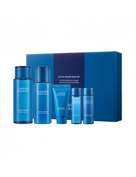 (LANEIGE) Homme Active Water Duo Set - 1Pack (5items)