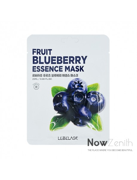 [LEBELAGE] Fruit Essence Mask - 1Pack (25ml x 10pcs) #Blueberry