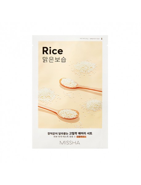 [MISSHA] Airy Fit Sheet Mask - 10pcs #Rice