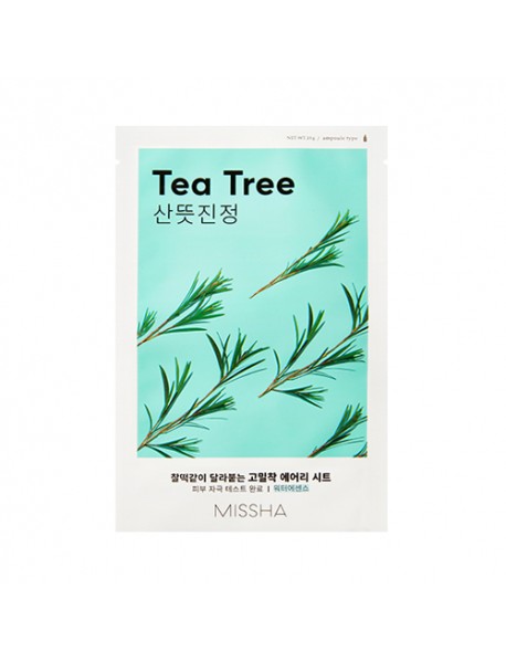 [MISSHA] Airy Fit Sheet Mask - 10pcs #Tea Tree