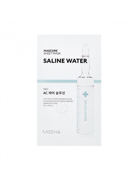 [MISSHA] Mascure Solution Sheet Mask - 10pcs #Saline Water