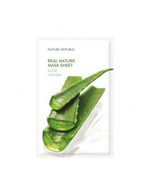[NATURE REPUBLIC] Real Nature Mask Sheet - 10pcs (23ml x 10pcs) #Aloe