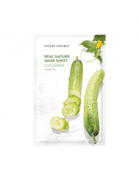 [NATURE REPUBLIC] Real Nature Mask Sheet - 10pcs (23ml x 10pcs) #Cucumber
