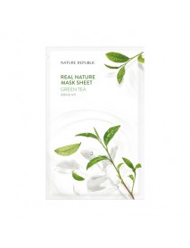[NATURE REPUBLIC] Real Nature Mask Sheet - 10pcs (23ml x 10pcs) #Green Tea