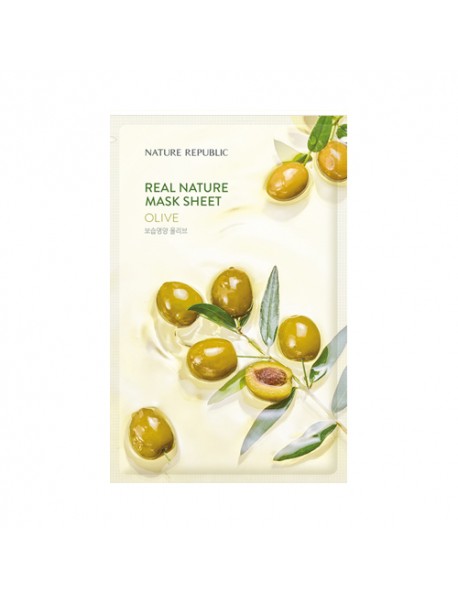 [NATURE REPUBLIC] Real Nature Mask Sheet - 10pcs (23ml x 10pcs) #Olive