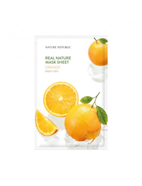 [NATURE REPUBLIC] Real Nature Mask Sheet - 10pcs (23ml x 10pcs) #Orange