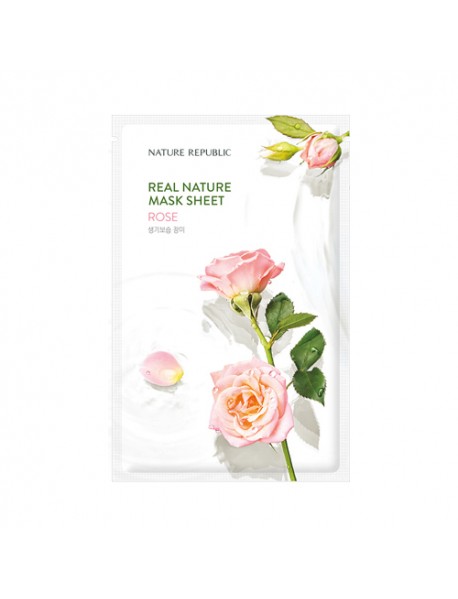 [NATURE REPUBLIC] Real Nature Mask Sheet - 10pcs (23ml x 10pcs) #Rose
