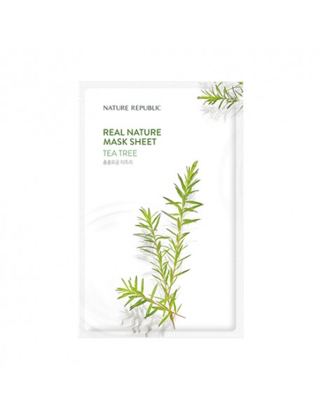 [NATURE REPUBLIC] Real Nature Mask Sheet - 10pcs (23ml x 10pcs) #Tea Tree