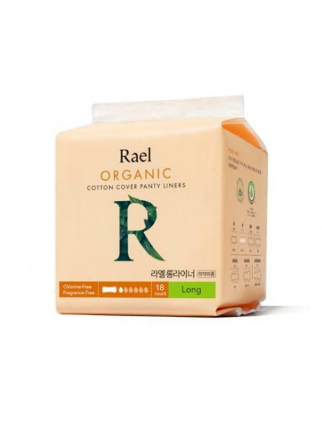 (RAEL) Organic Cotton Cover Panty Liners Long - 1Pack (18P)