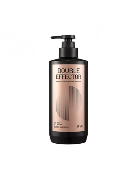 (RYO) Double Effector Hair Loss Care & Gray Hair Darkening Black Shampoo - 543ml #01 Deep Brown